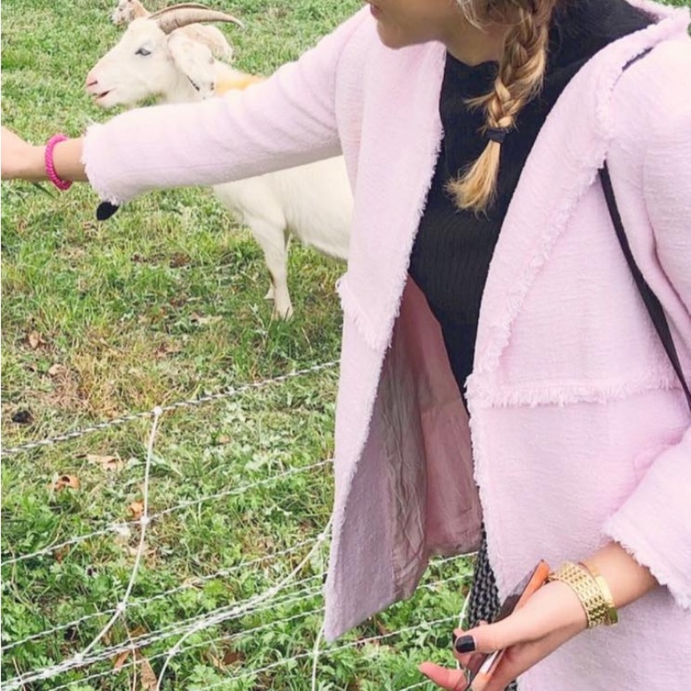 Beautiful light pink tweed blazer